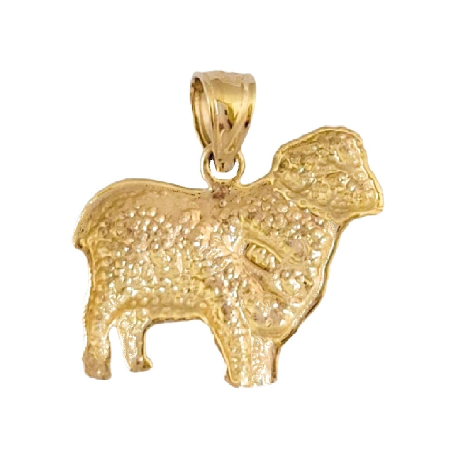 14K Yellow Gold Sheep Pendant