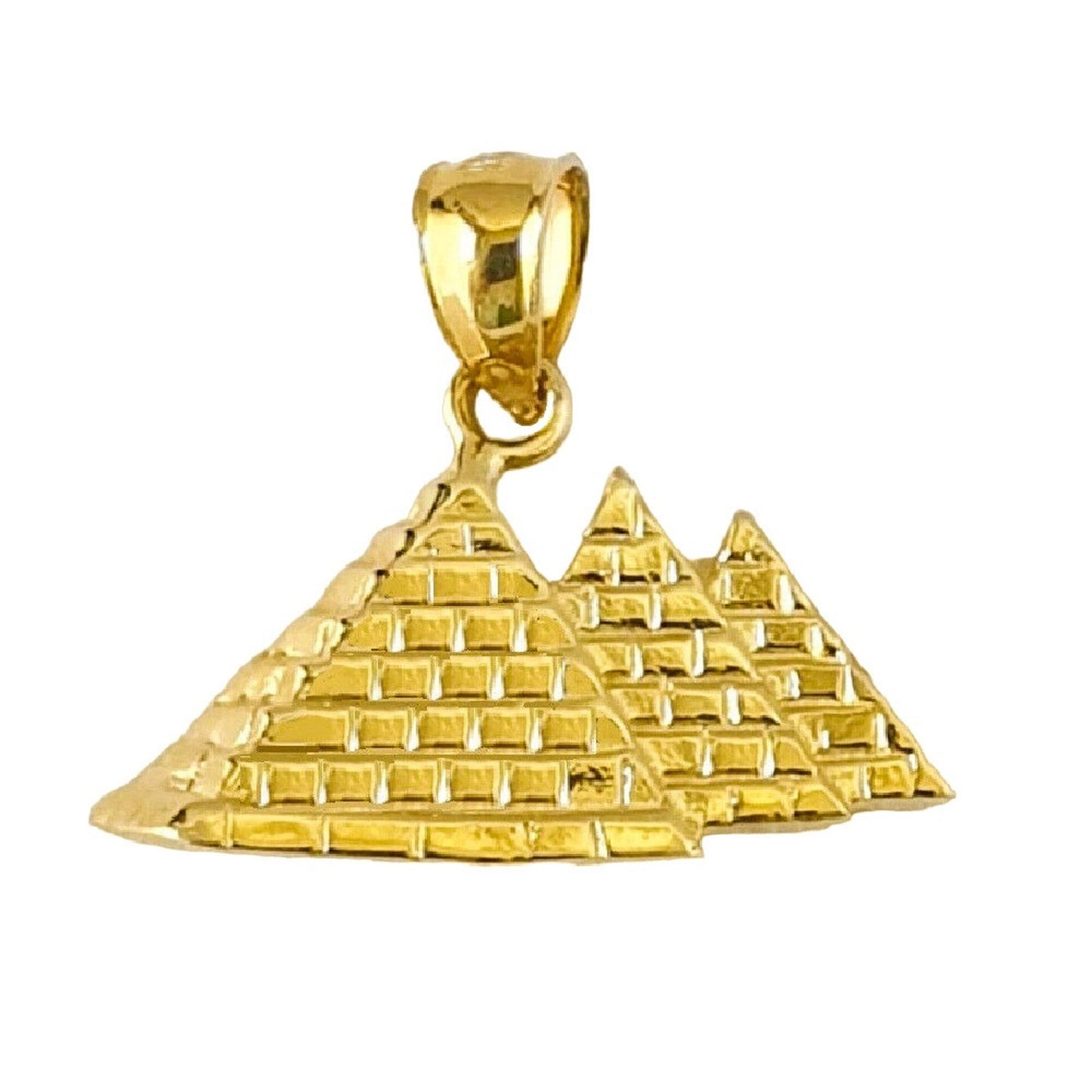 14K Yellow Gold EGYPTIAN PYRAMID Pendant