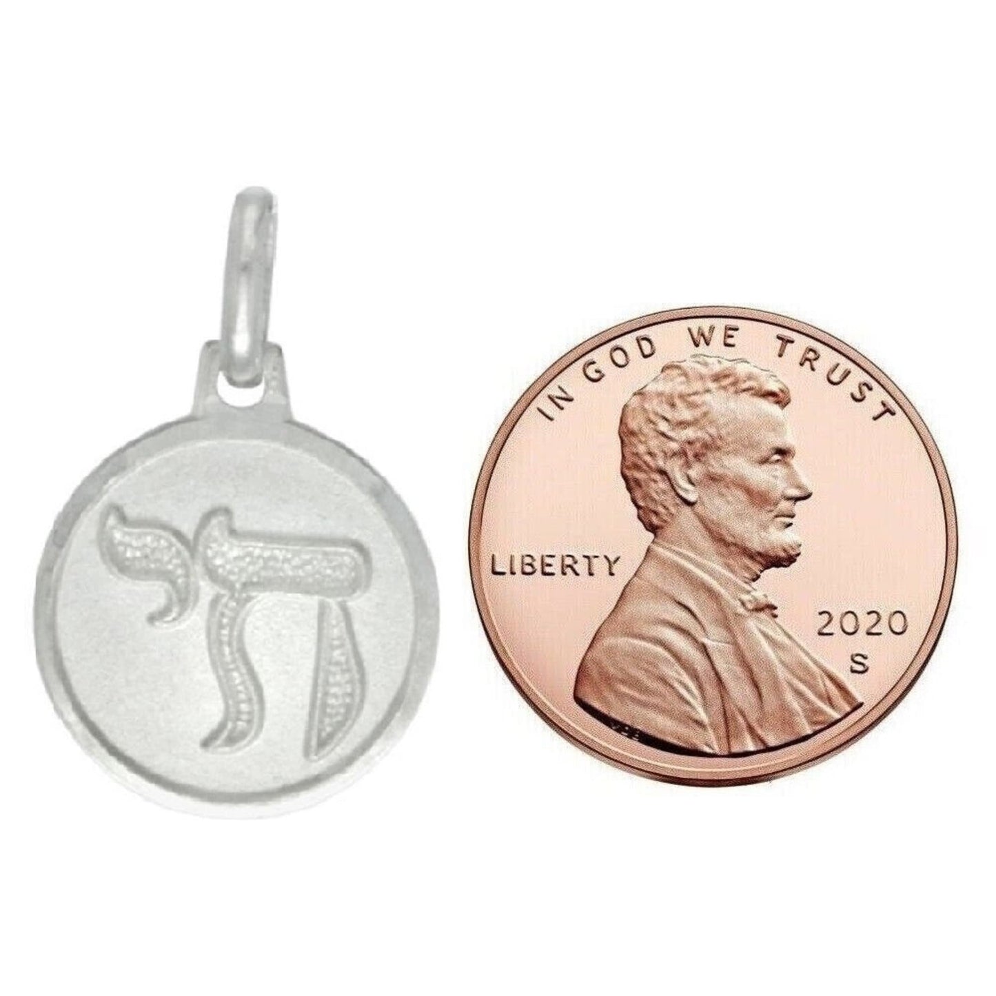925 Sterling Silver Necklace w/ CHAI Pendant Charm