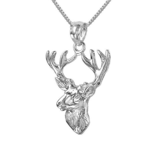 925 Sterling Silver Necklace w/ Deer Pendant Charm