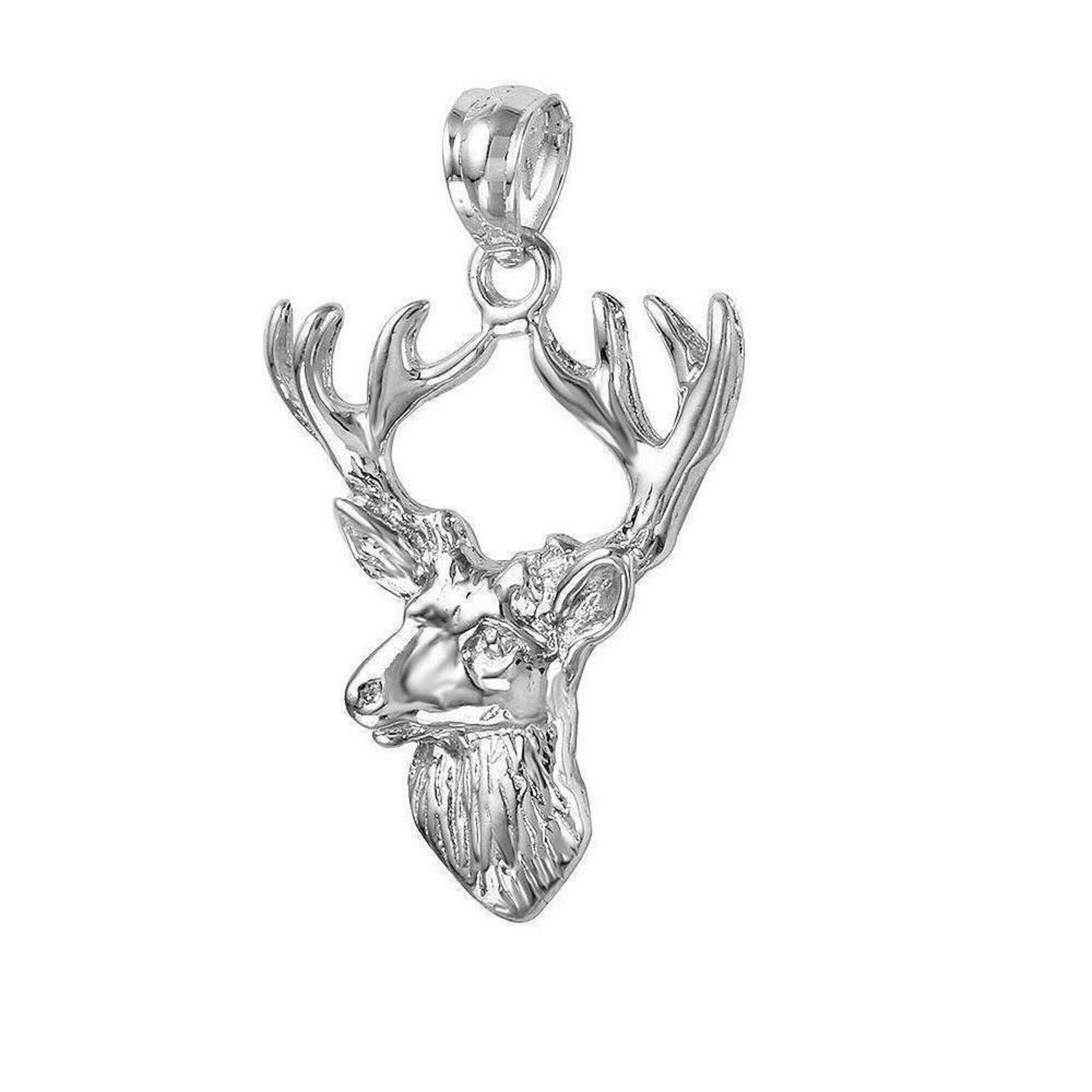 925 Sterling Silver Necklace w/ Deer Pendant Charm