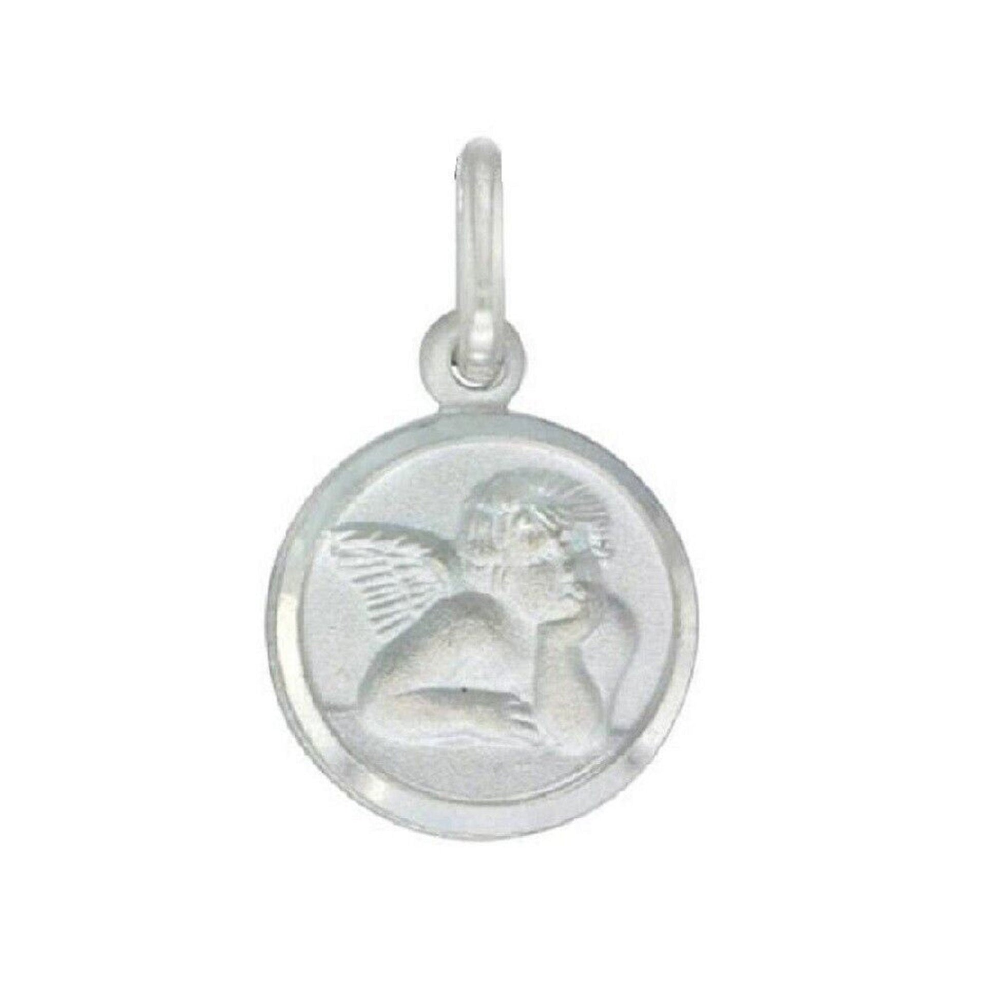 925 Sterling Silver Necklace w/ Guardian Angel Pendant Charm
