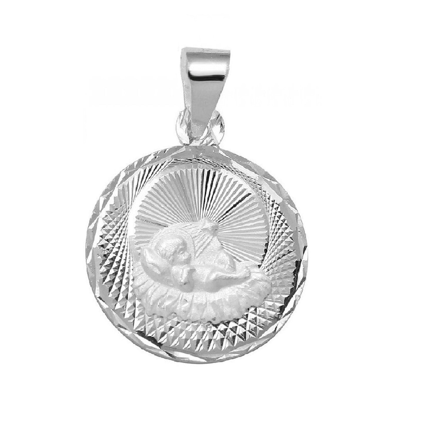 925 Sterling Silver Necklace w/ Baptism Pendant Charm
