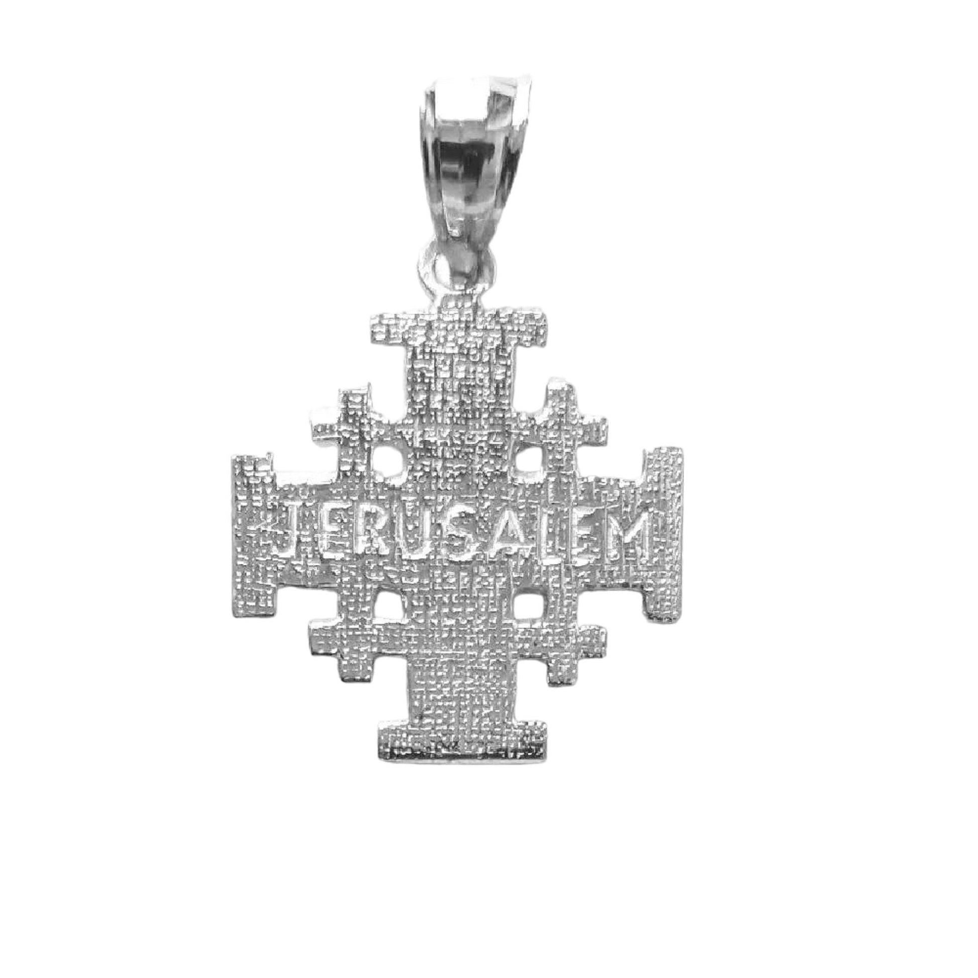 925 Sterling Silver Necklace w/ Jerusalem Cross Charm