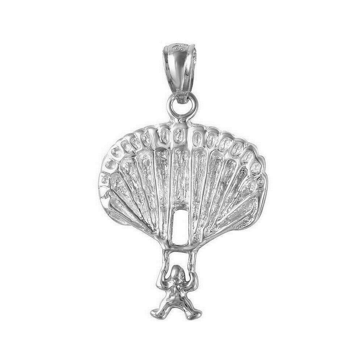 925 Sterling Silver Necklace w/ Parachute Charm