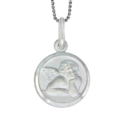 925 Sterling Silver Necklace w/ Guardian Angel Pendant Charm
