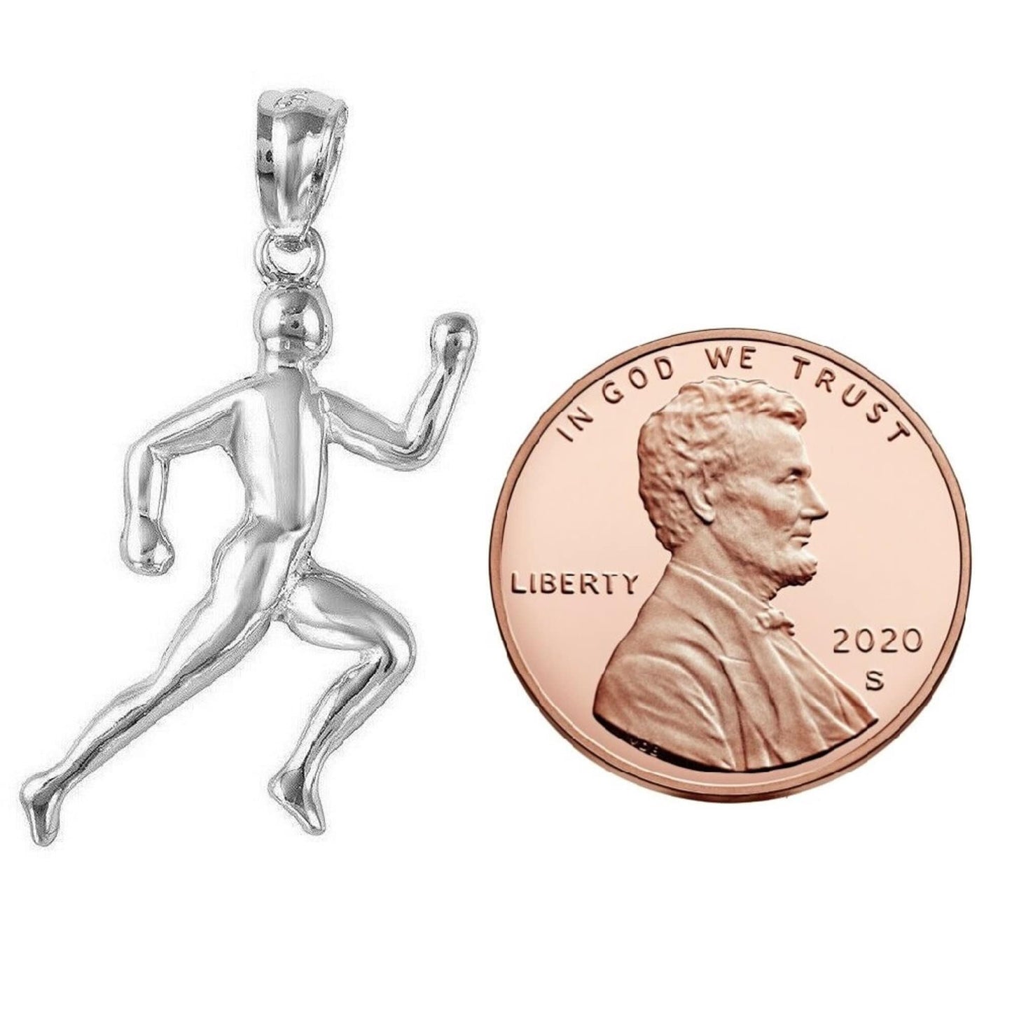 925 Sterling Silver Necklace w/ Runner Charm