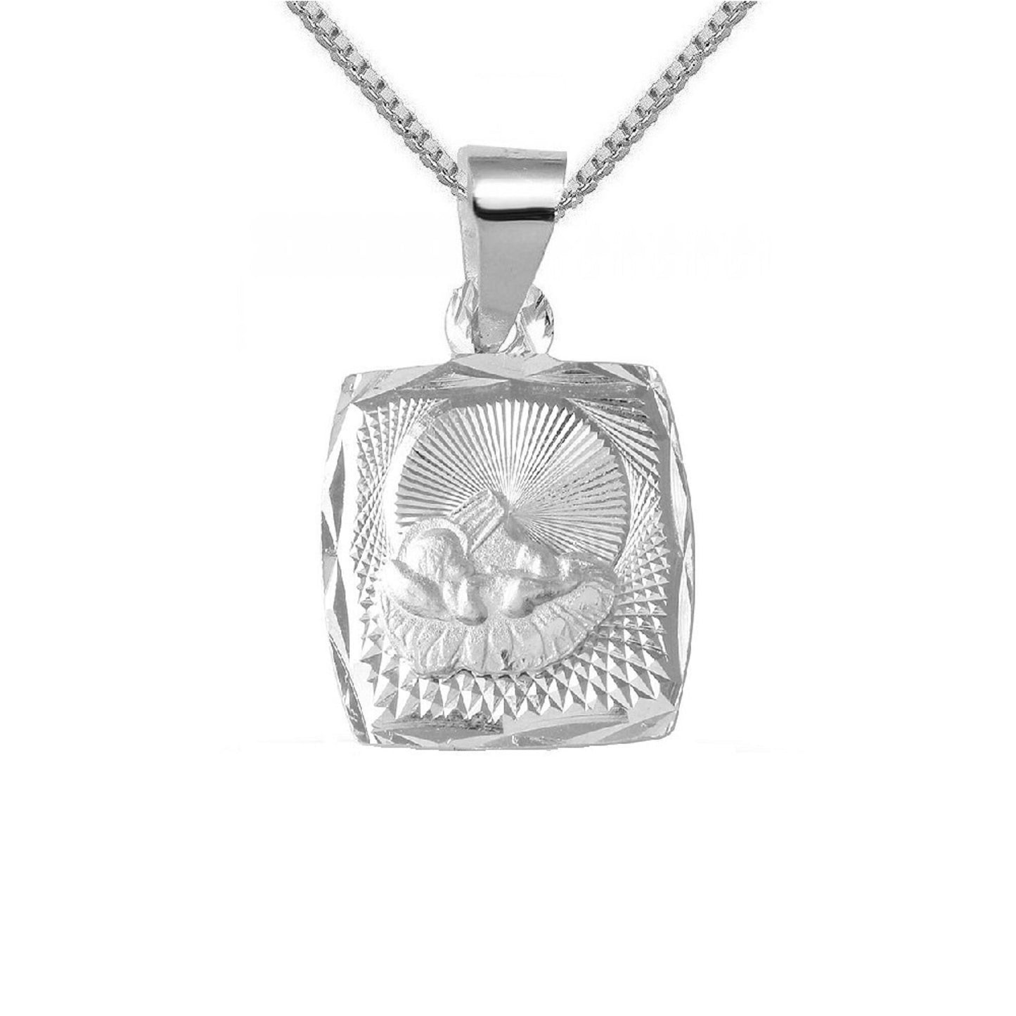925 Sterling Silver Necklace w/ Baptism Pendant Charm