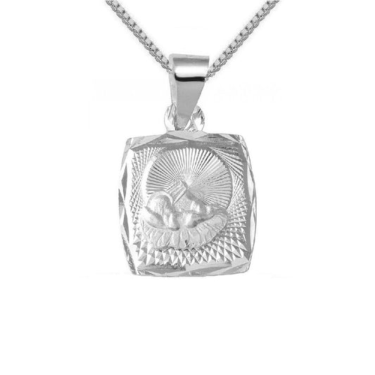 925 Sterling Silver Necklace w/ Baptism Pendant Charm