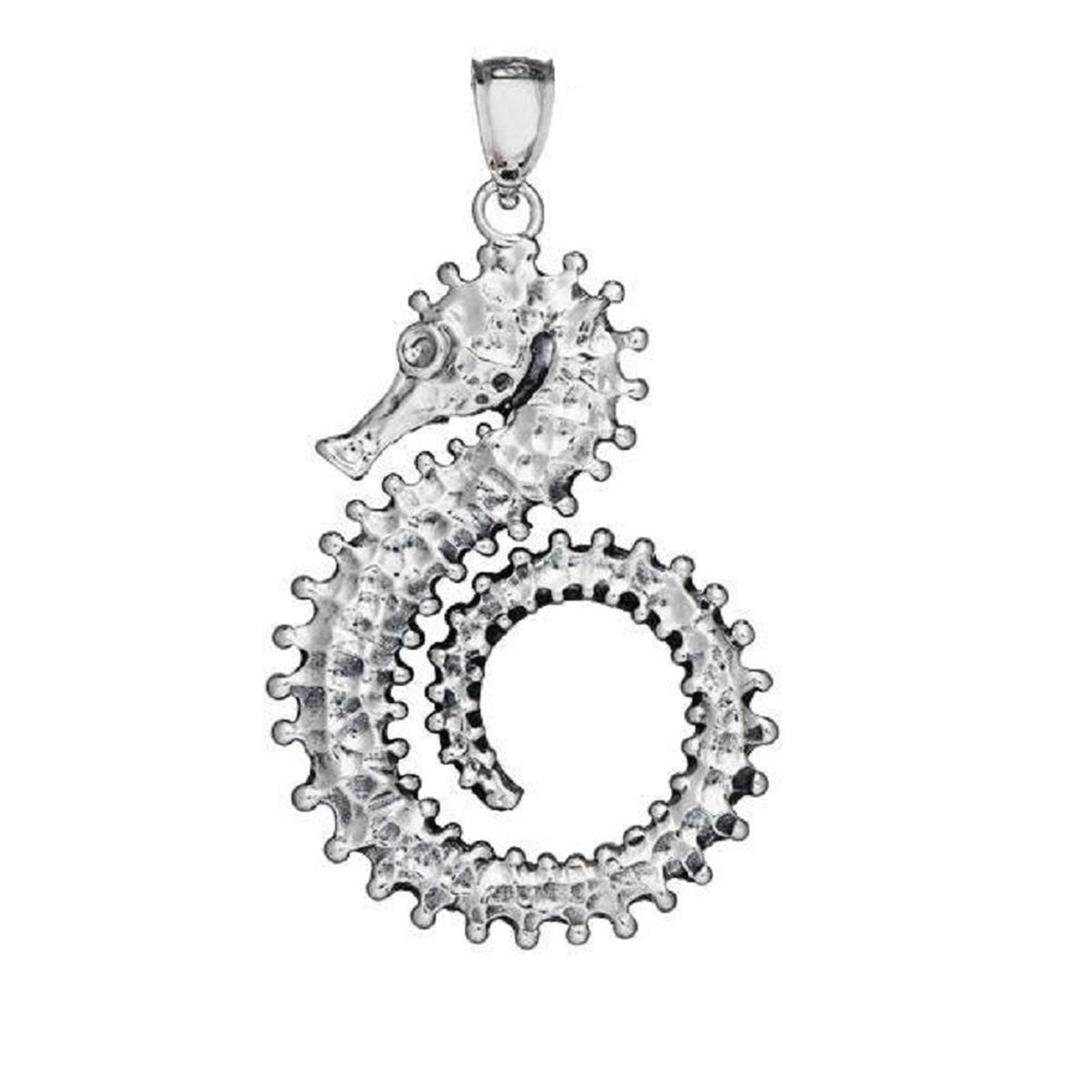 925 Sterling Silver Necklace w/ Seahorse Pendant
