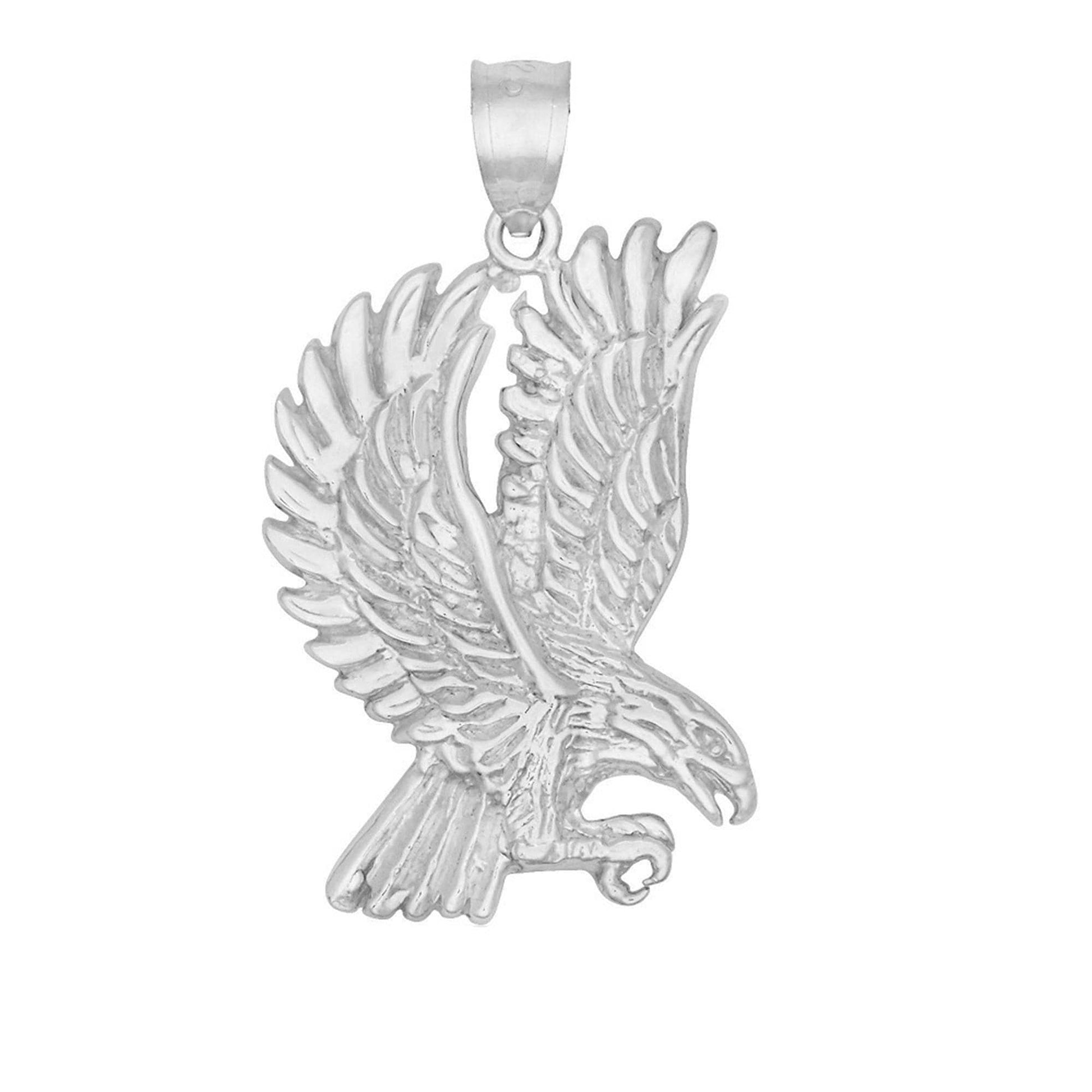 925 Sterling Silver Necklace w/ Flying Eagle Pendant