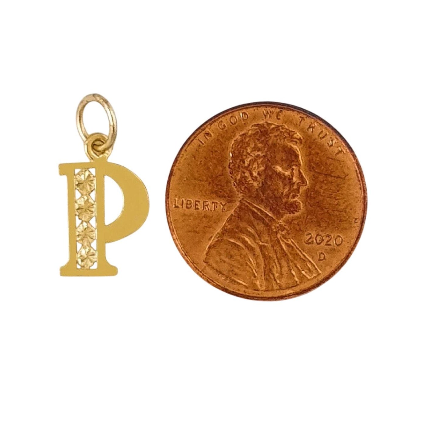 A to Z Any One 14K Yellow Gold Letter Pendant Charm