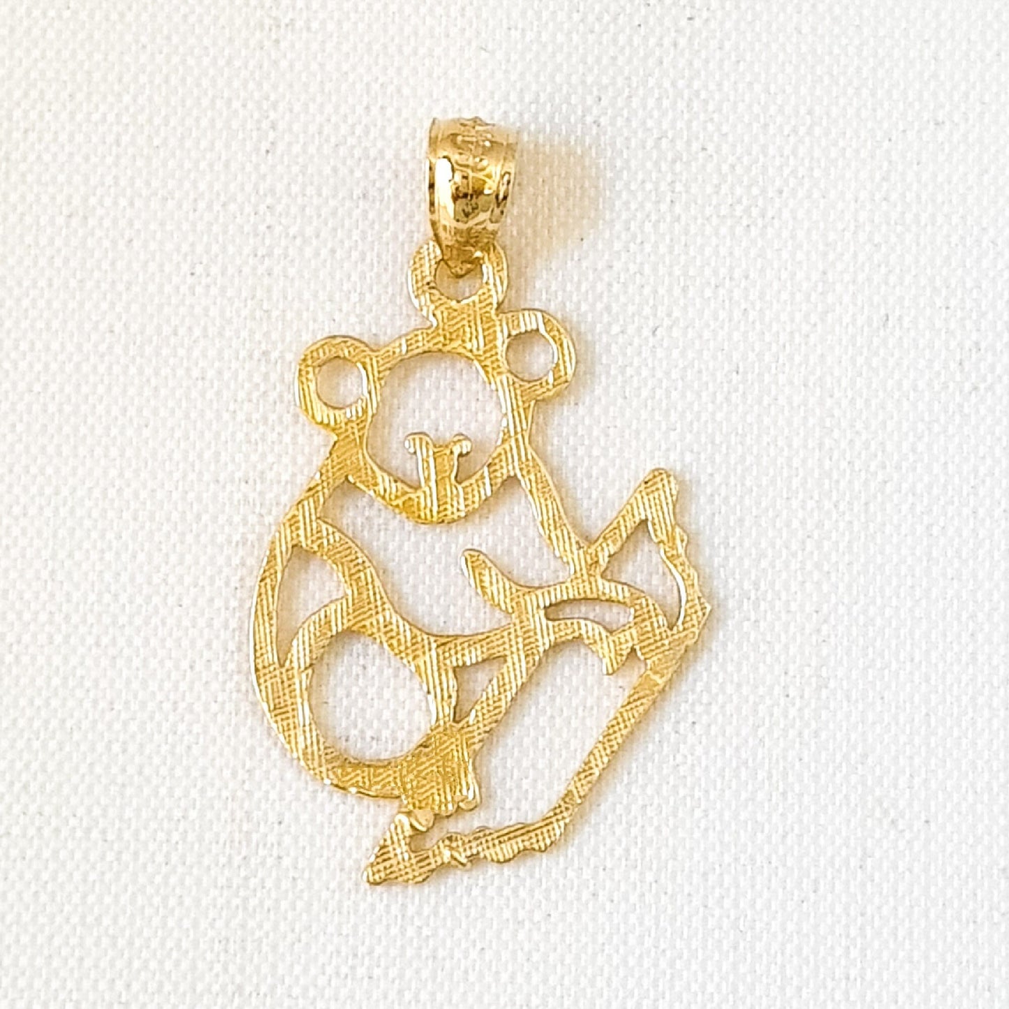 14K Yellow Gold Koala Bear Pendant