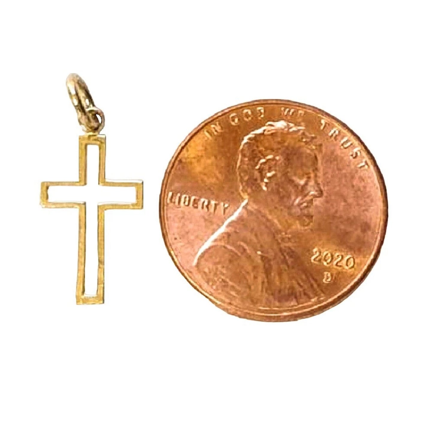 14K Yellow Gold Cross Small Pendant