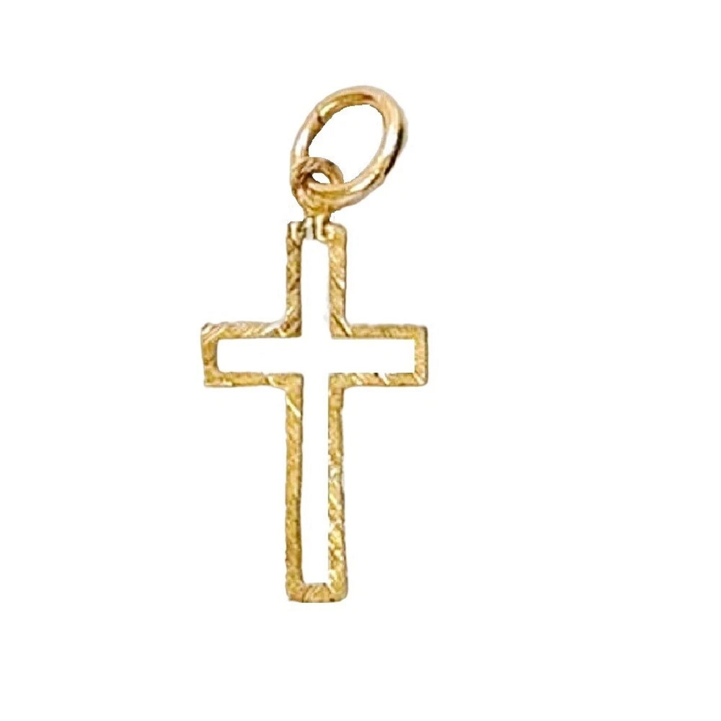 14K Yellow Gold Cross Small Pendant