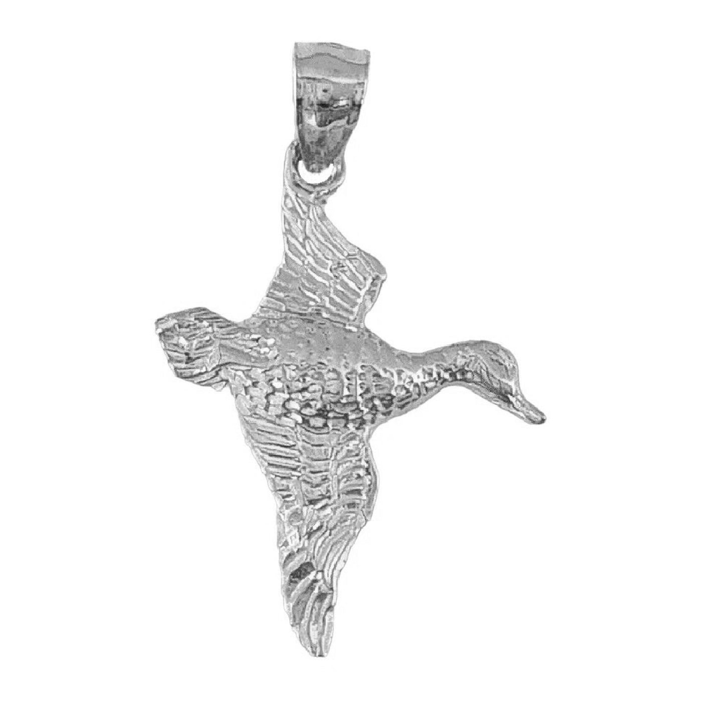 925 Sterling Silver Necklace w/ Duck Mallard Pendant Charm Pendant Charm