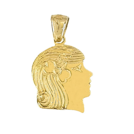 14K Yellow Gold GIRL Pendant