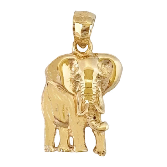 14K Yellow Gold Elephant Pendant