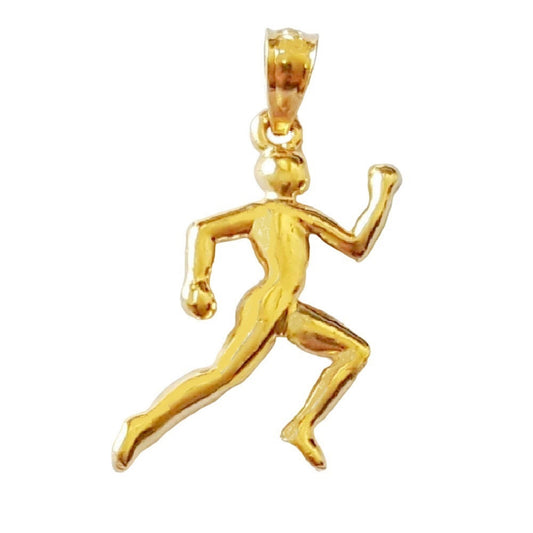14K Yellow Gold Runner Pendant