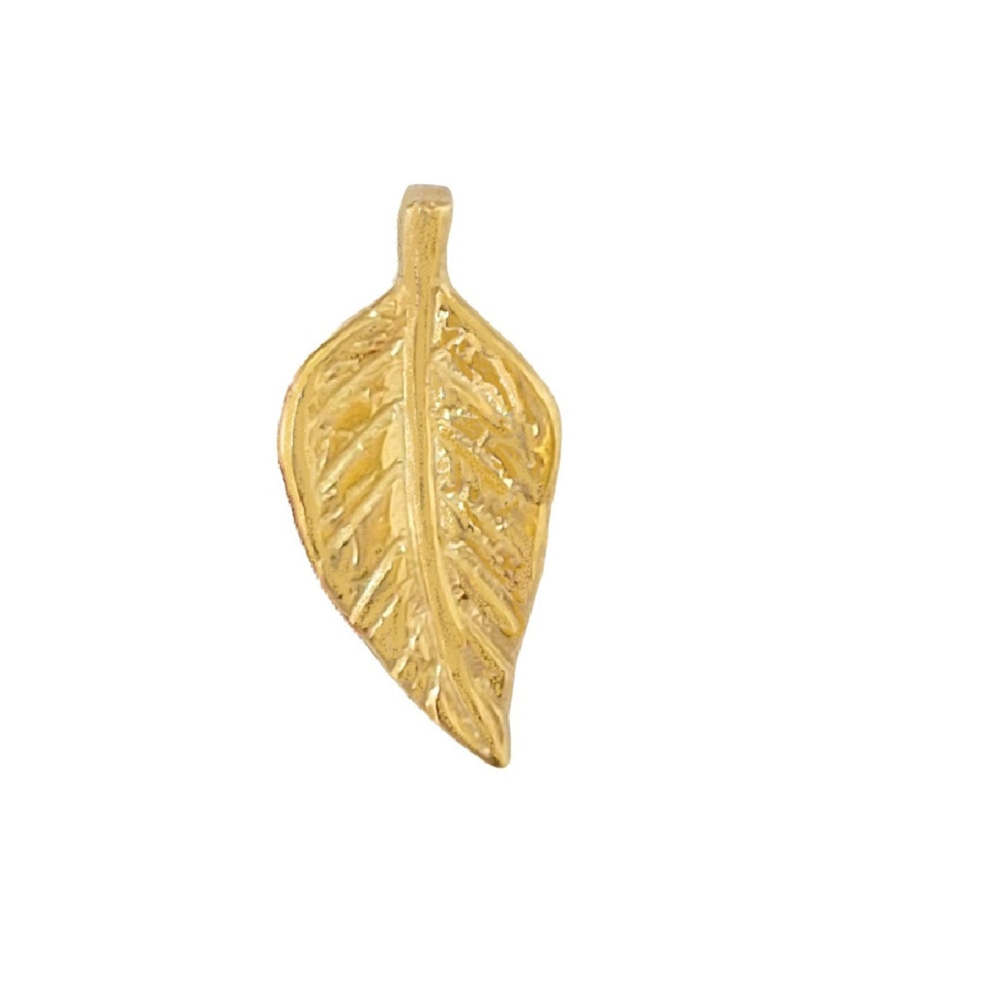 14k Yellow Gold Leaf Slide Pendant