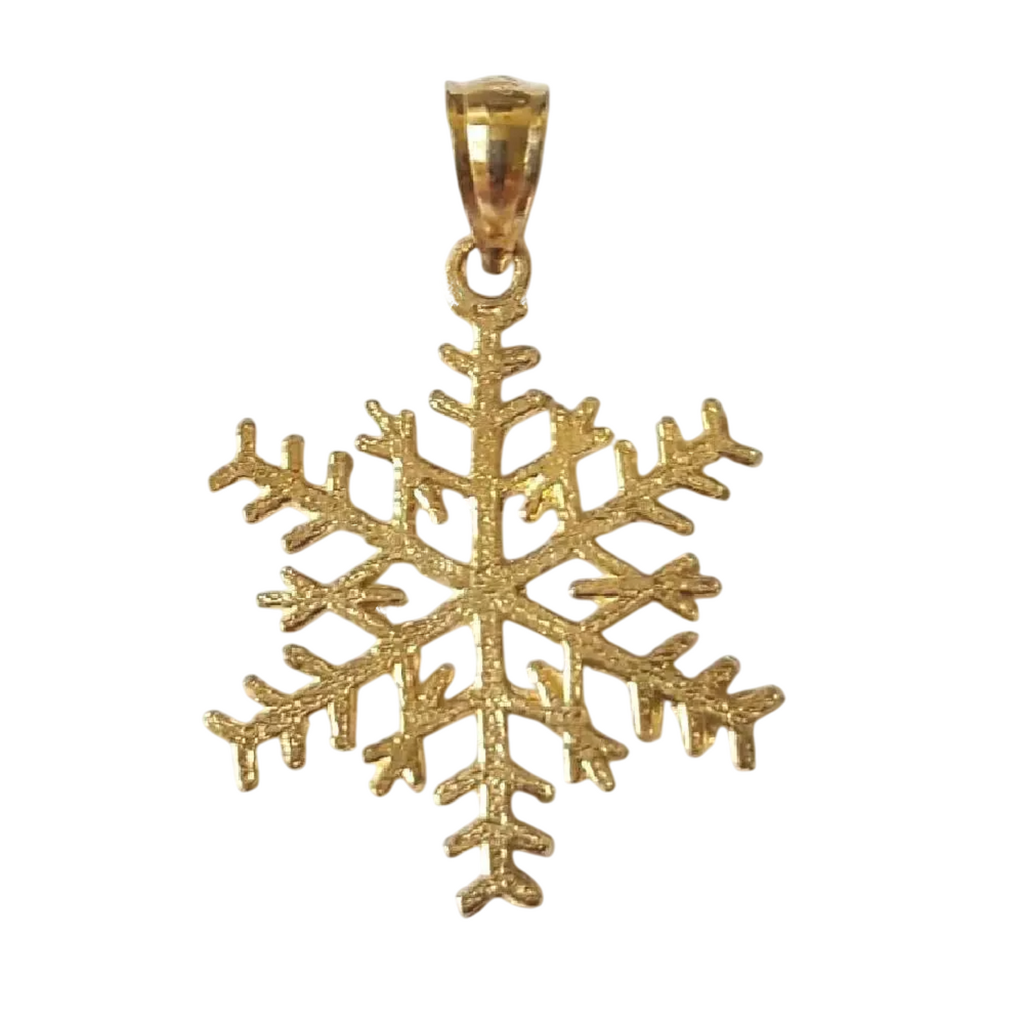 14K Yellow Gold SNOWFLAKE Pendant