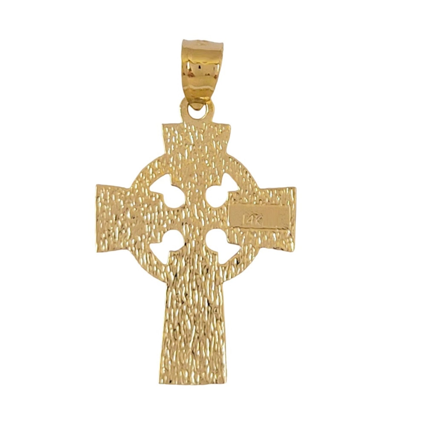 14K Yellow Gold Celtic Cross Pendant