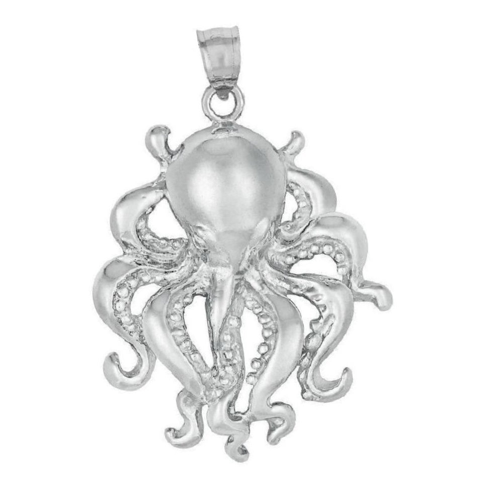 925 Sterling Silver Necklace w/ Octopus Pendant