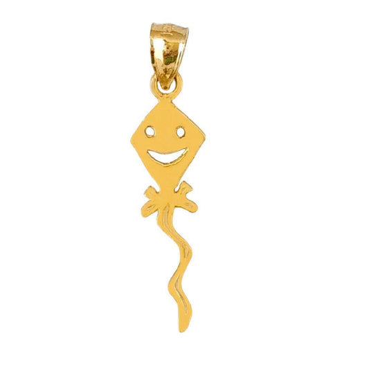 14K Yellow Gold KITE Pendant Charm