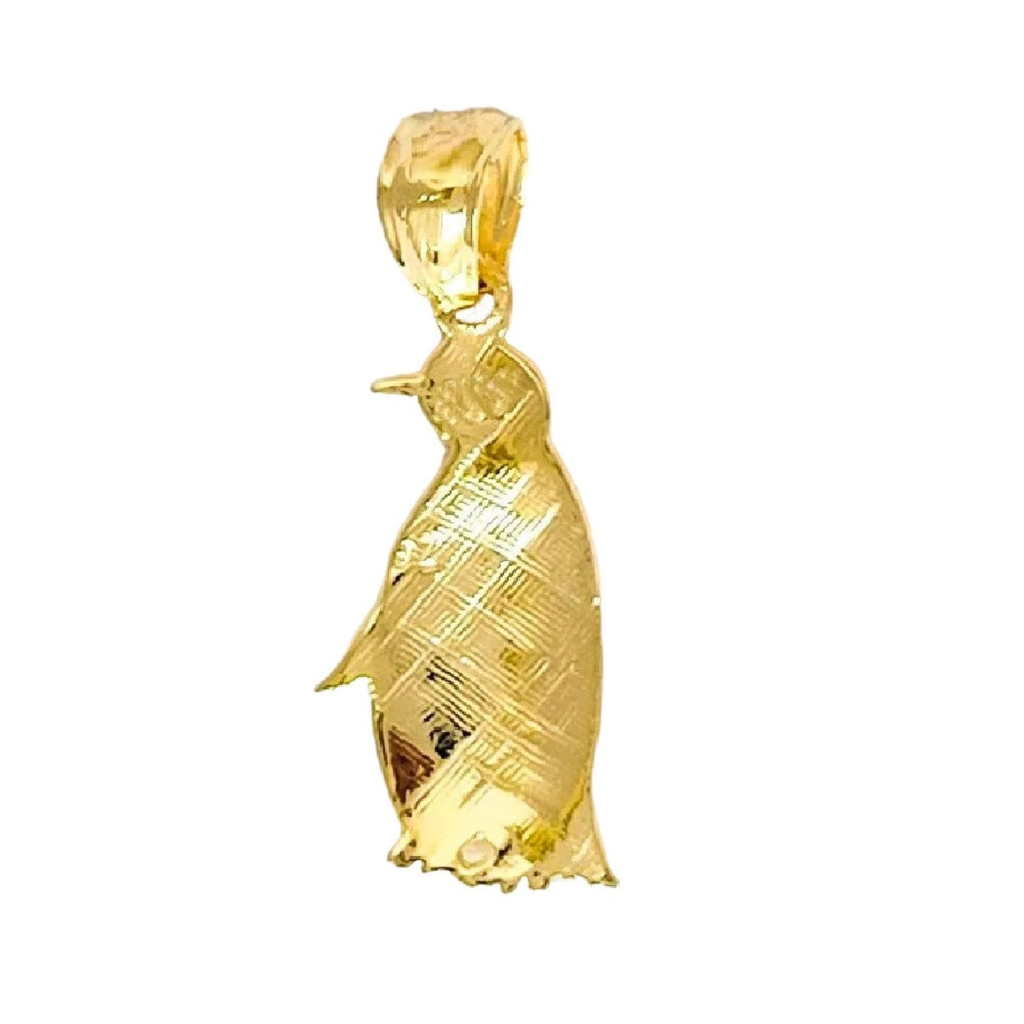 14K Yellow Gold Penguin Pendant