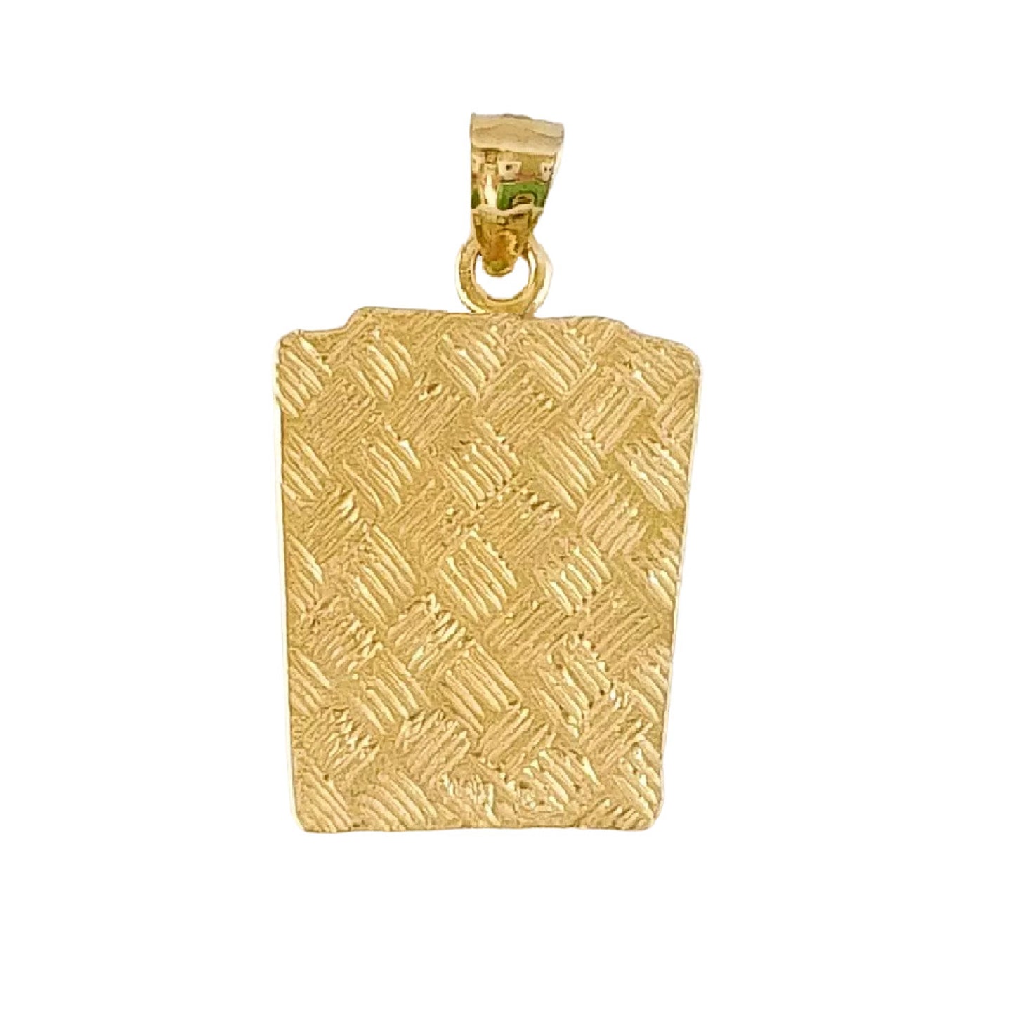 14K Yellow Gold Ace and King Playing Cards Pendant