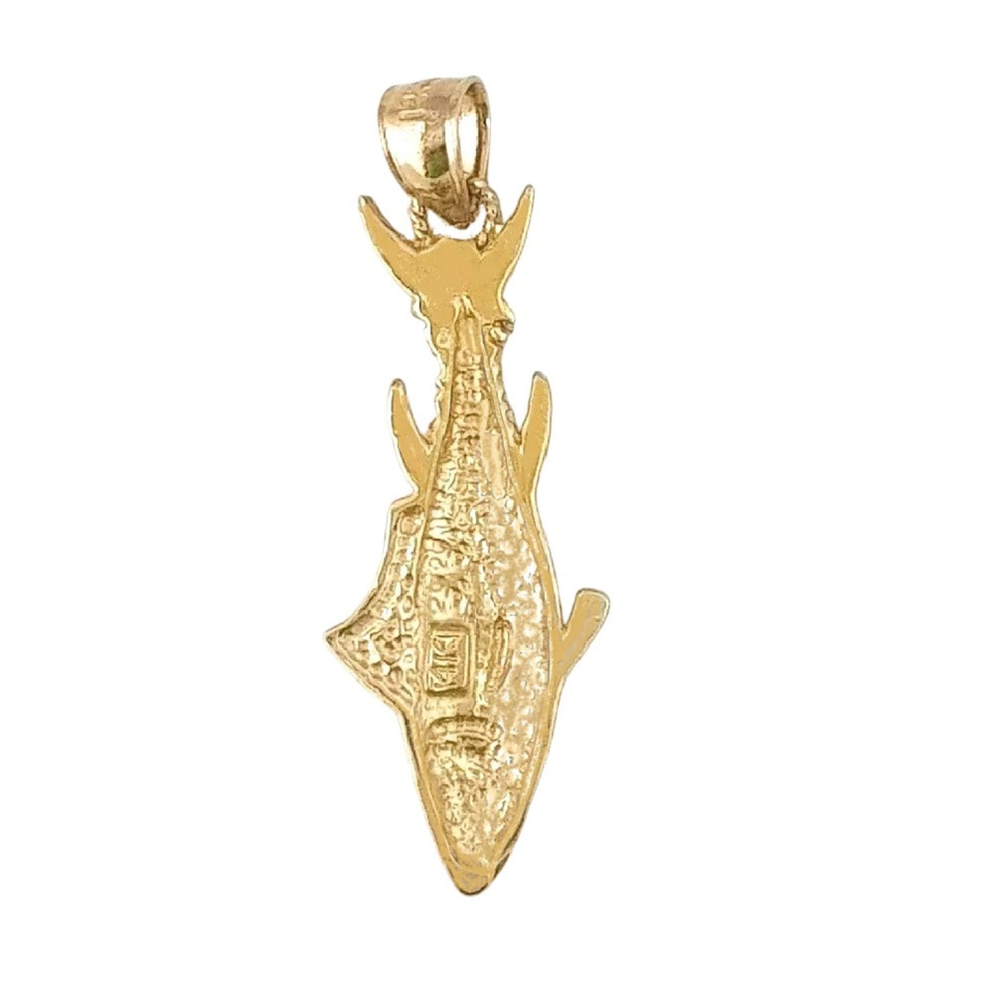 14K Yellow Gold Tuna Fish Pendant