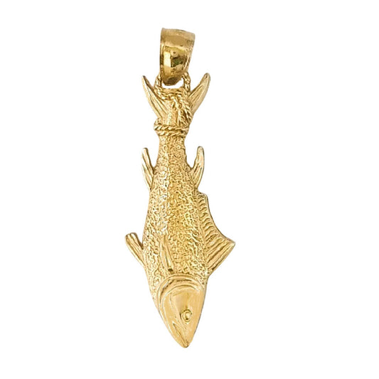 14K Yellow Gold Tuna Fish Pendant