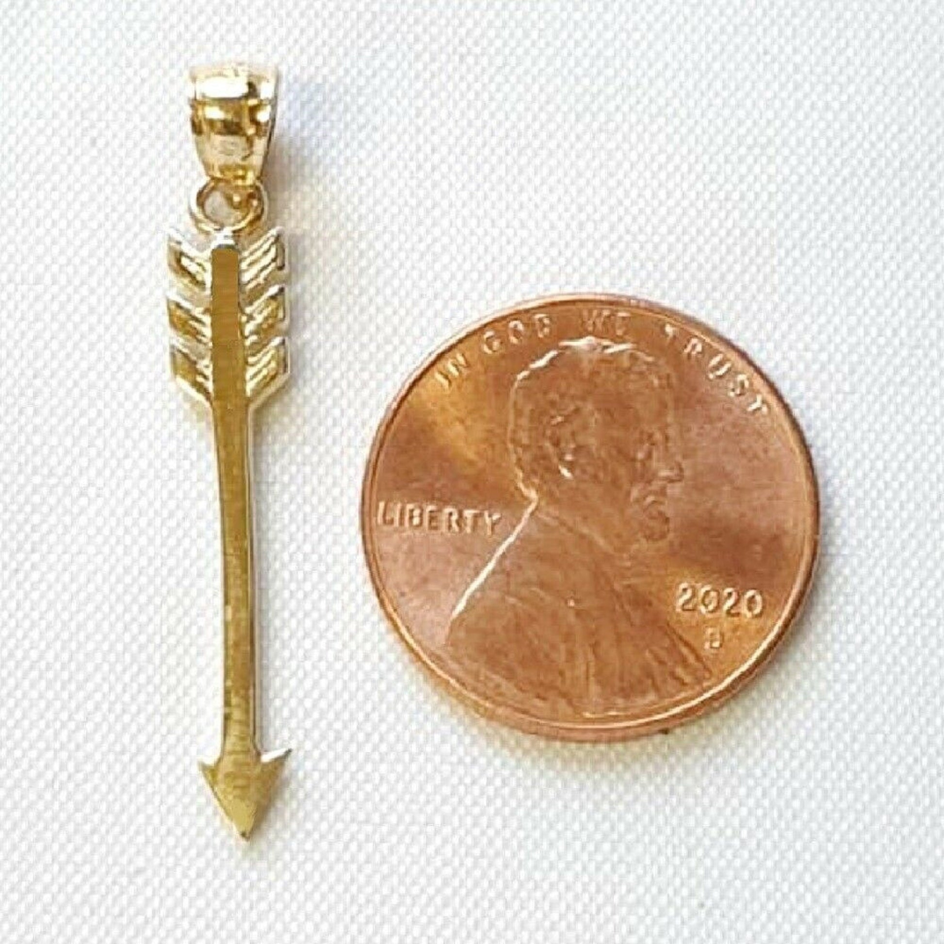 14K Yellow Gold ARROW Pendant