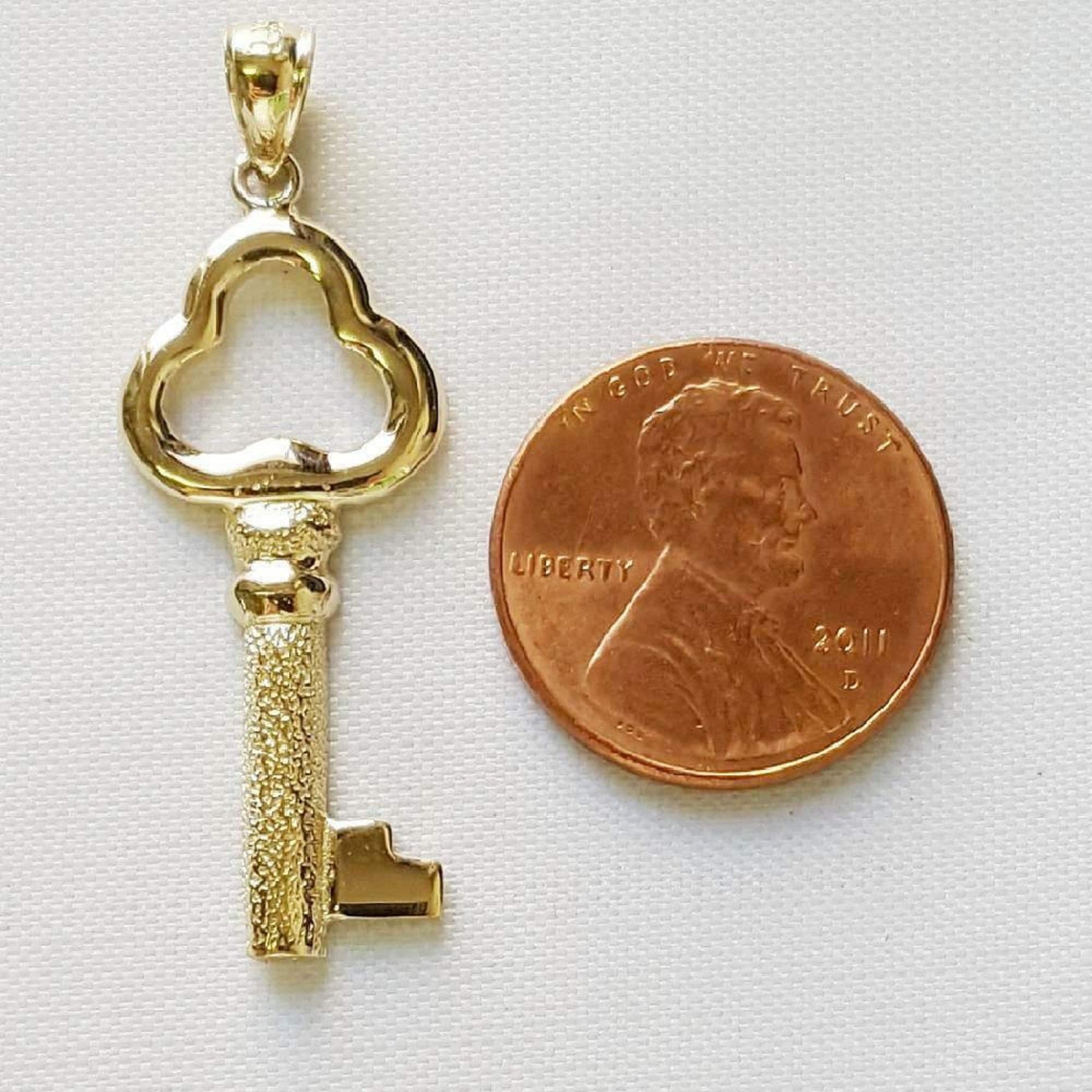 14K Yellow Gold KEY Pendant