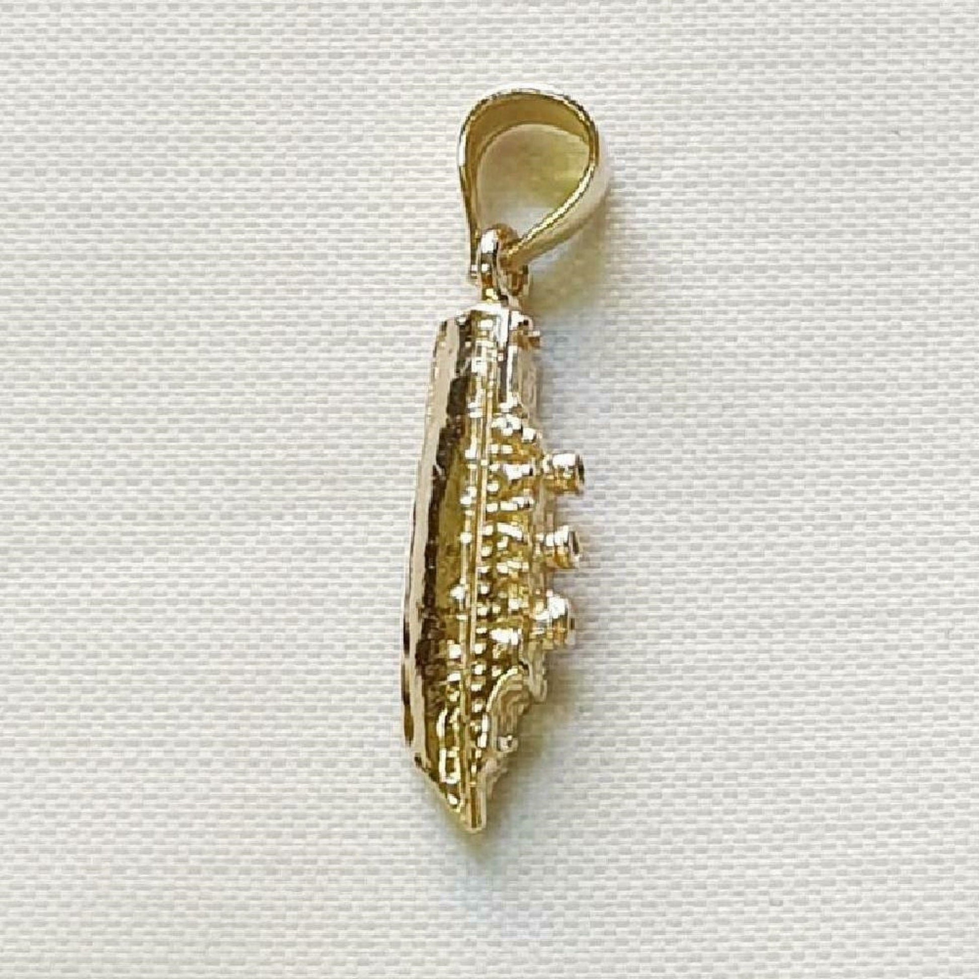 14K Yellow Gold Cruise Ship 3D Solid Pendant