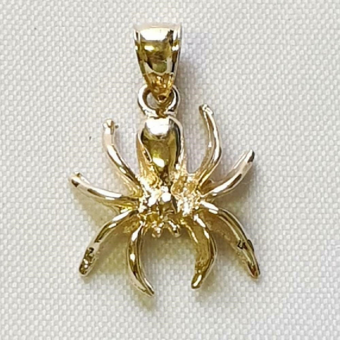 14K Yellow Gold Spider Pendant