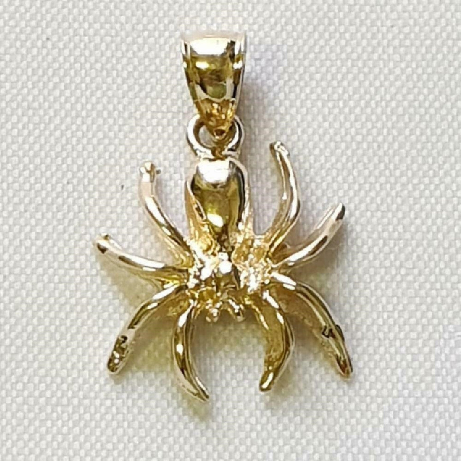 14K Yellow Gold Spider Pendant