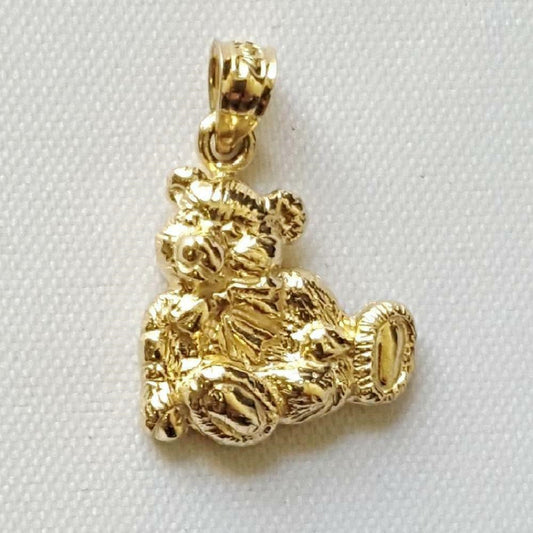 14K Yellow Gold Bear Pendant