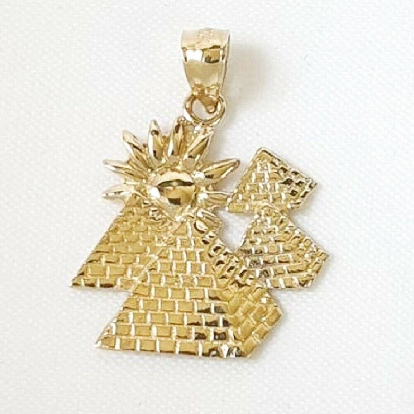 14K Yellow Gold EGYPTIAN PYRAMID Pendant