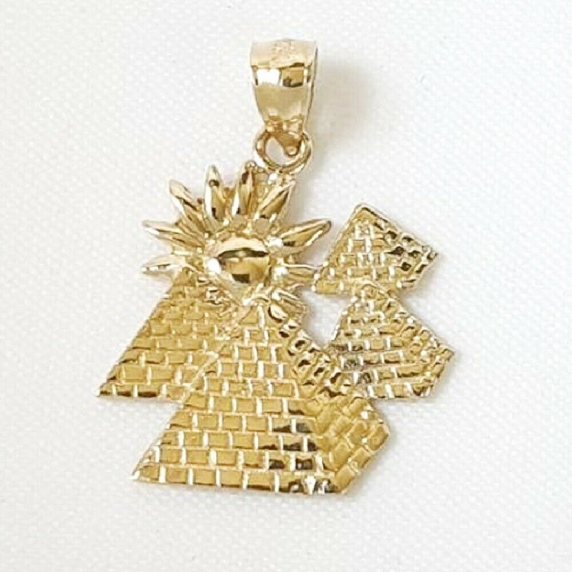 14K Yellow Gold EGYPTIAN PYRAMID Pendant