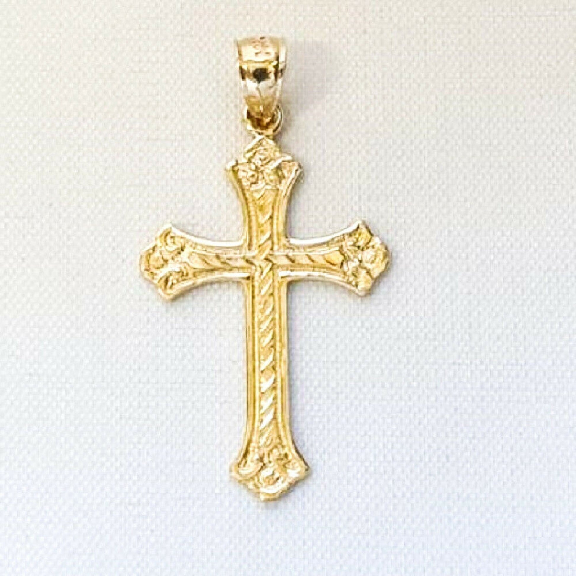 14K Yellow Gold Cross Pendant