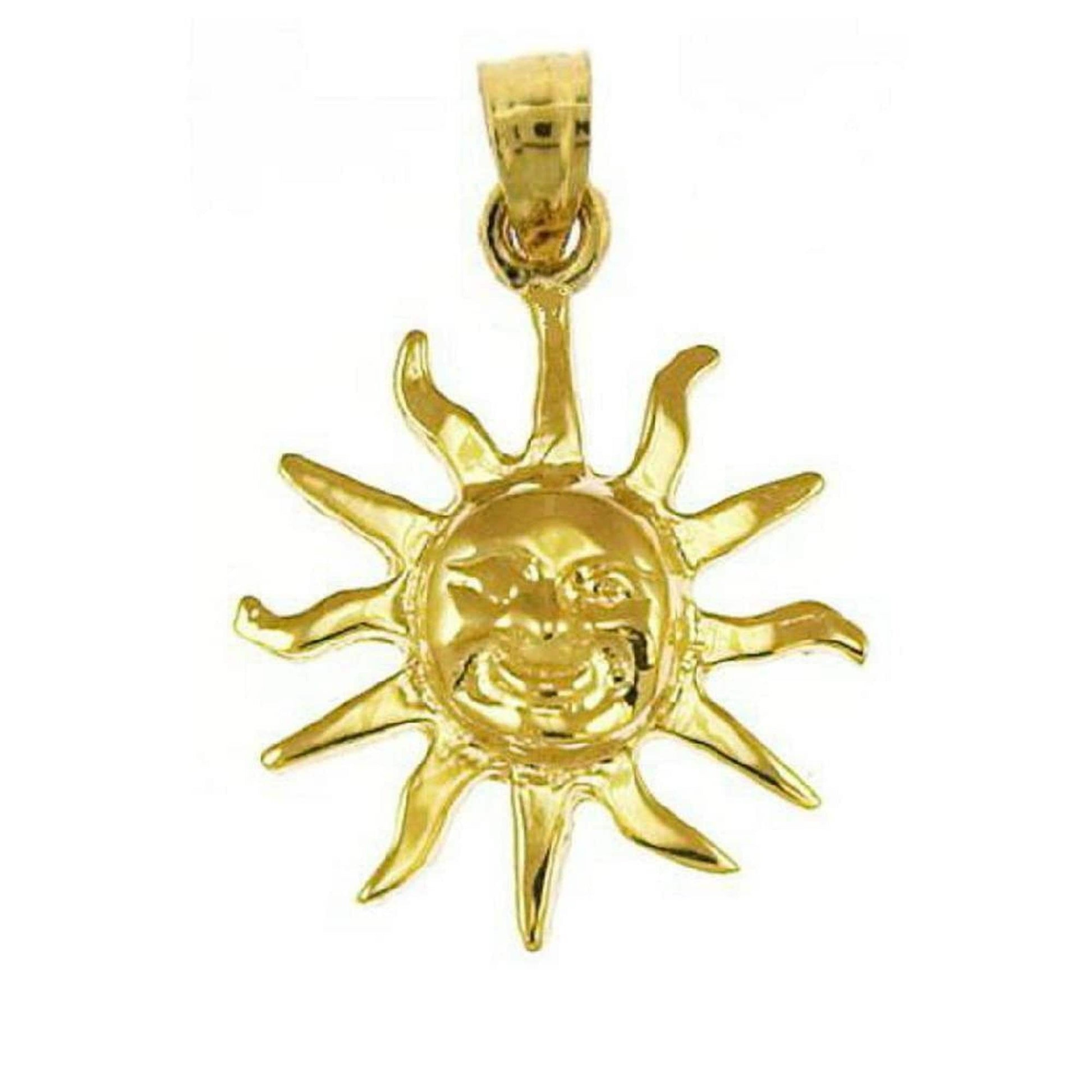 14K Yellow Gold SUN Pendant