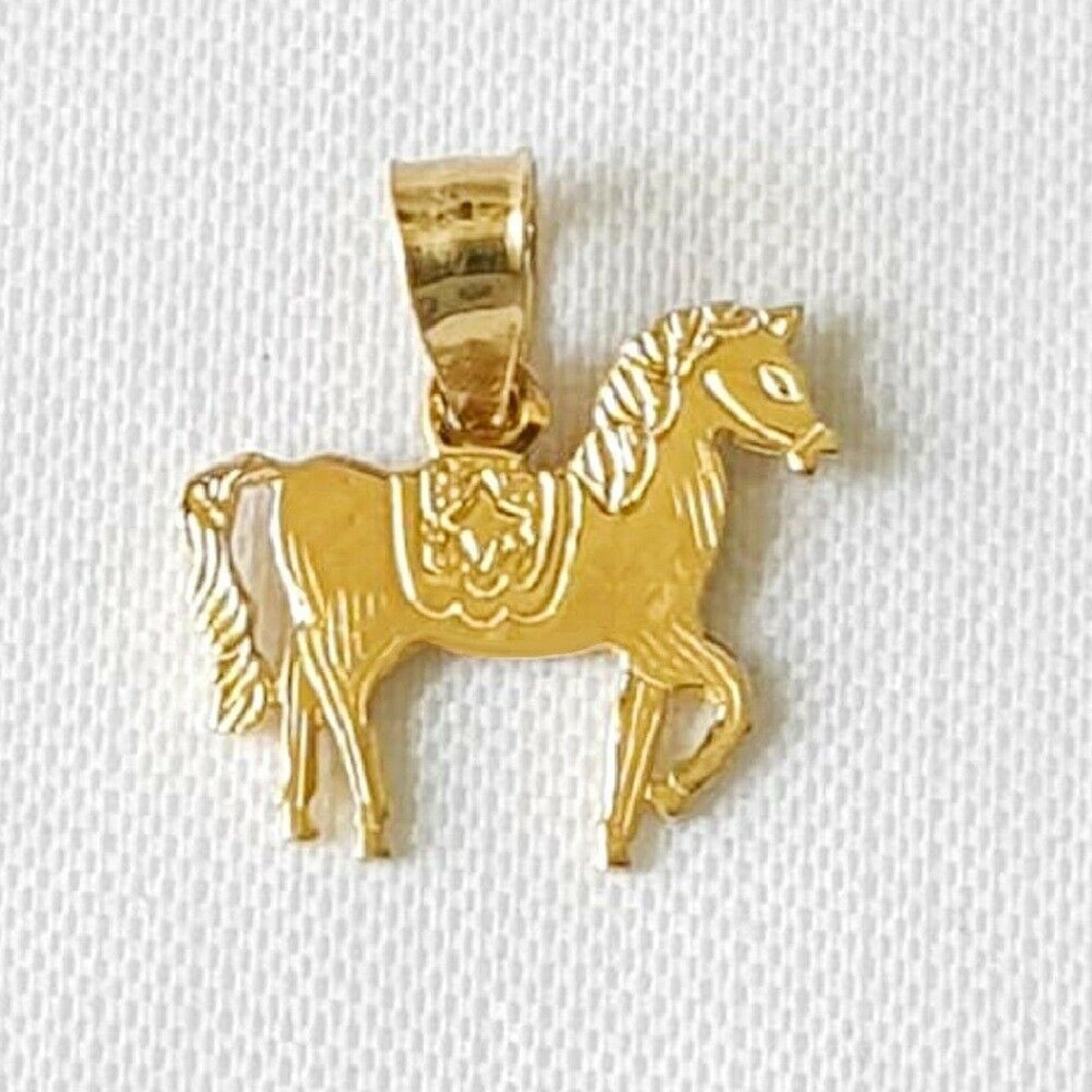 14K Yellow Gold Small HORSE Pendant