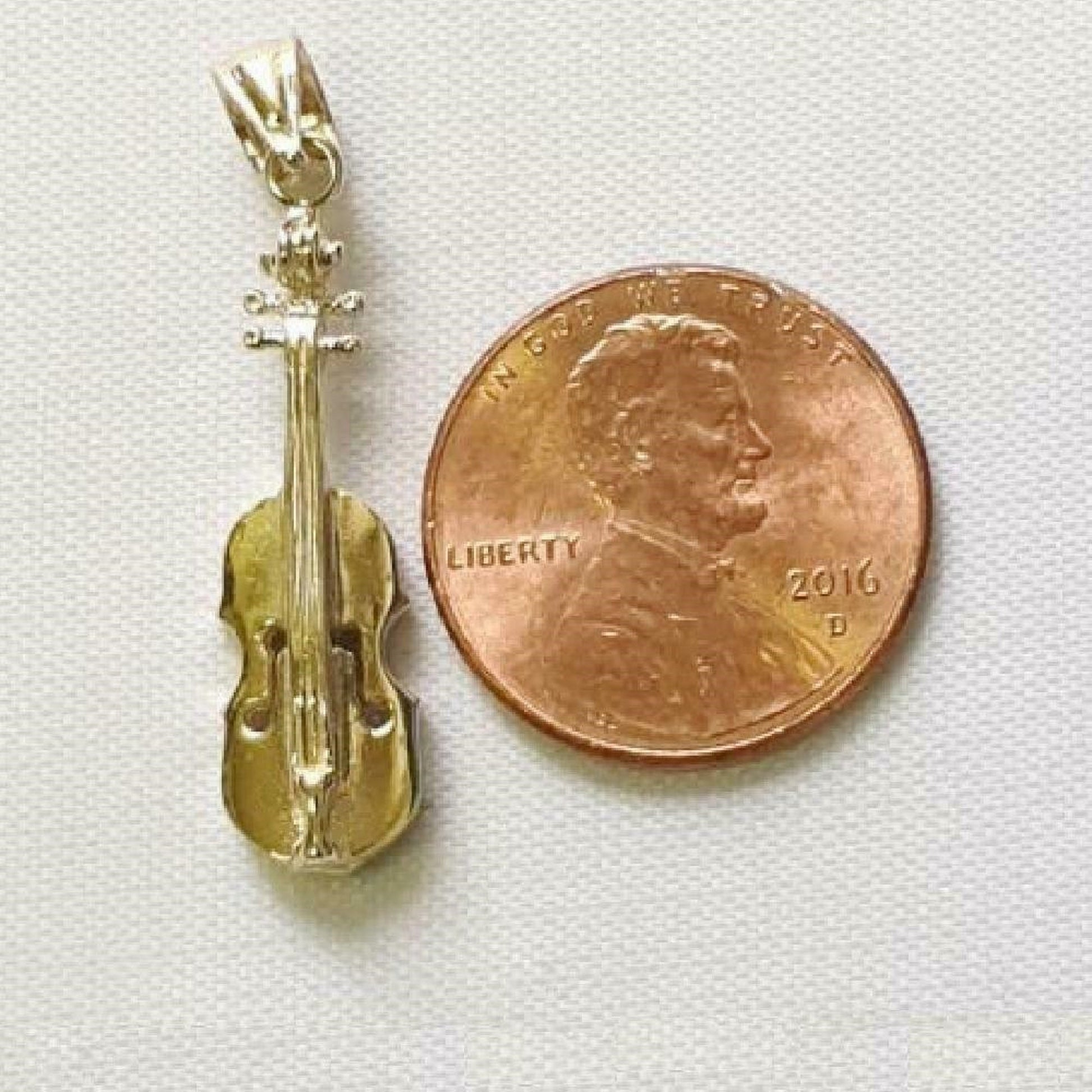 14K Yellow Gold VIOLIN Pendant