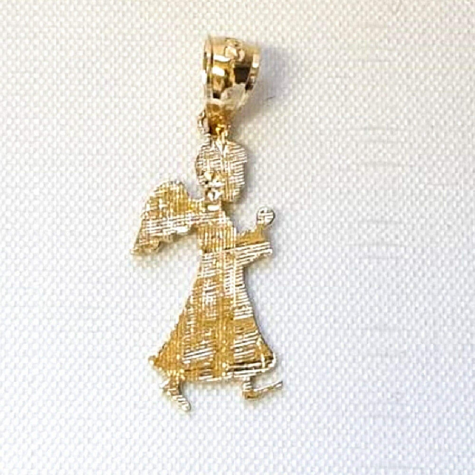 14K Yellow Gold Angel Pendant
