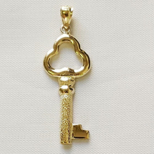14K Yellow Gold KEY Pendant