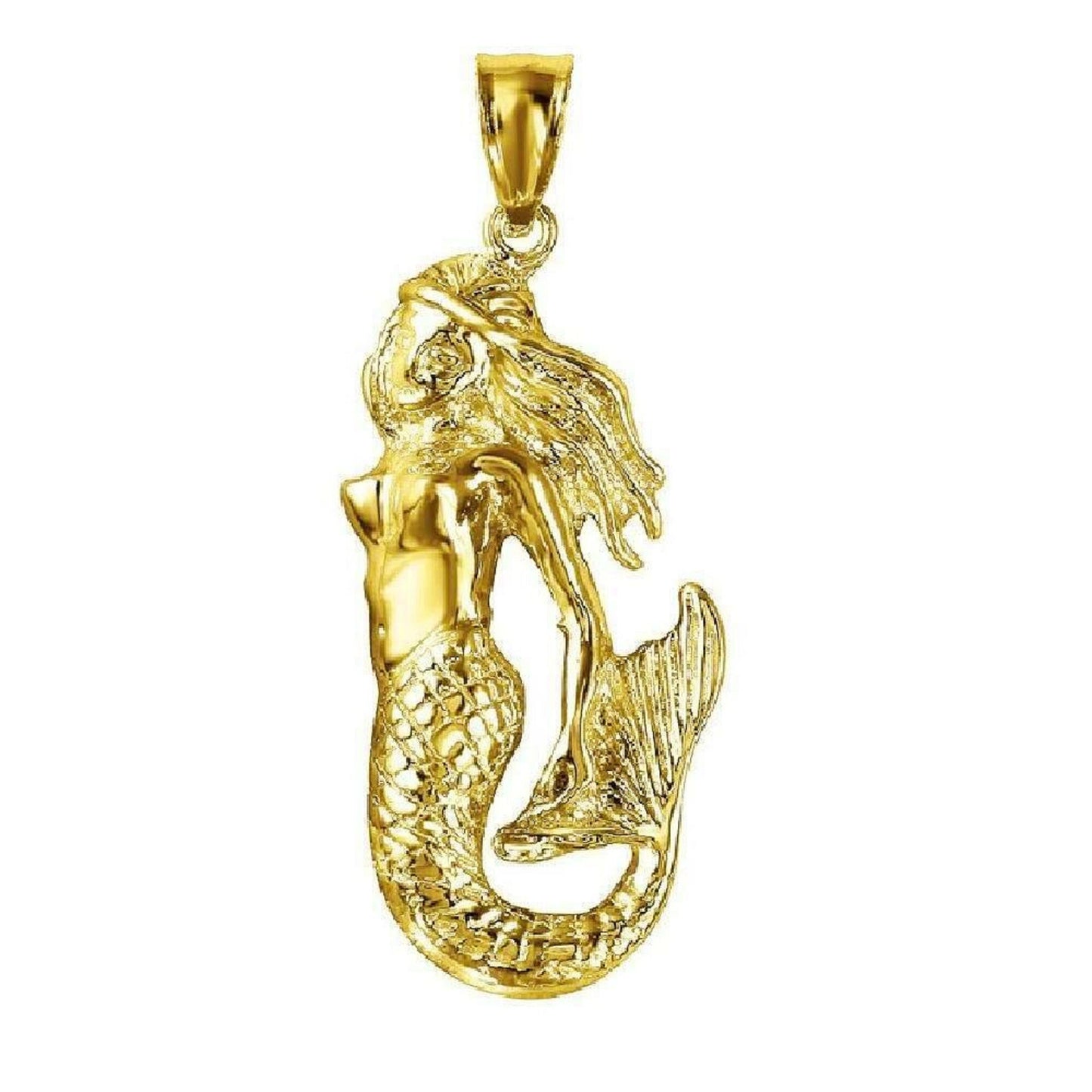 14K Yellow Gold MERMAID Pendant