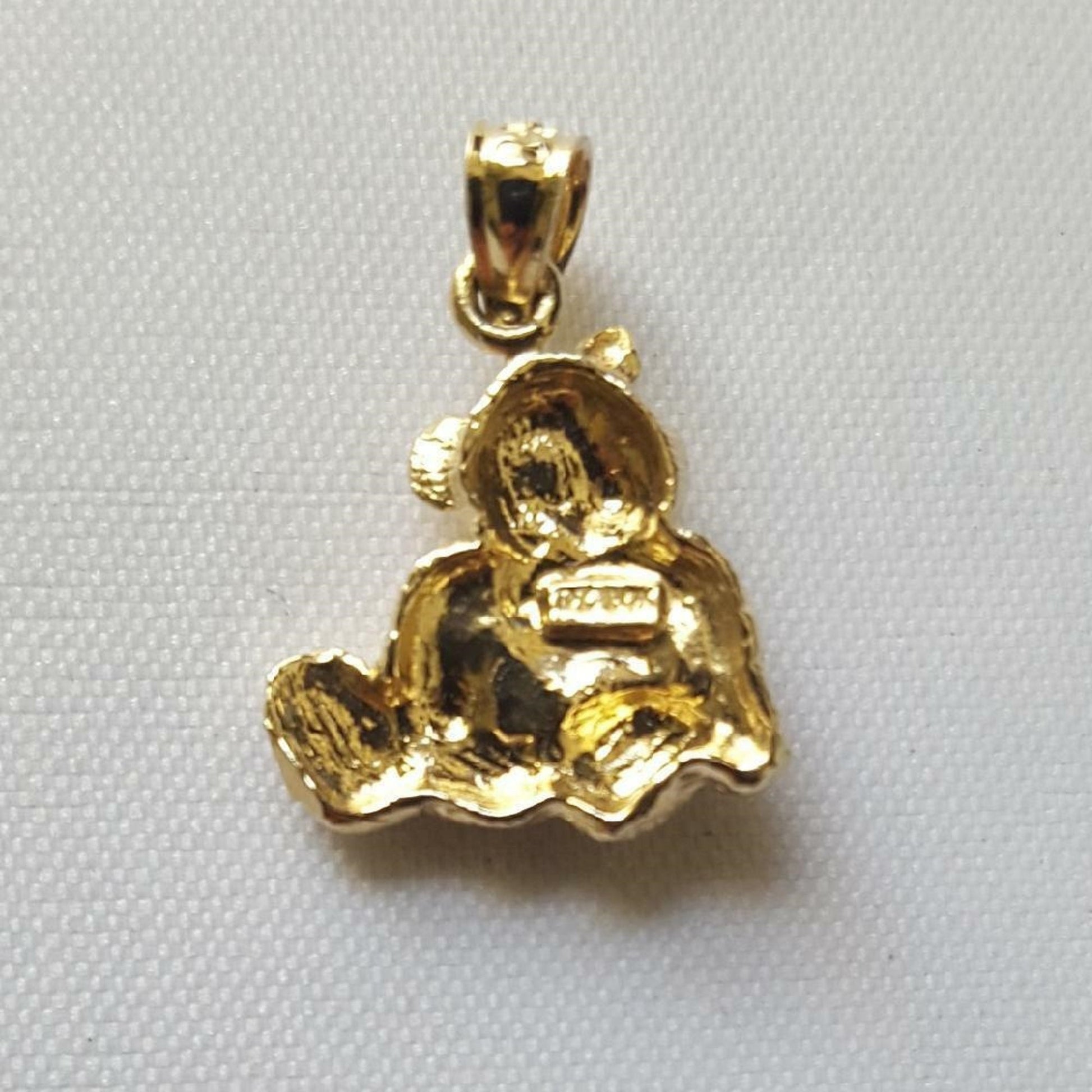 14K Yellow Gold Bear Pendant