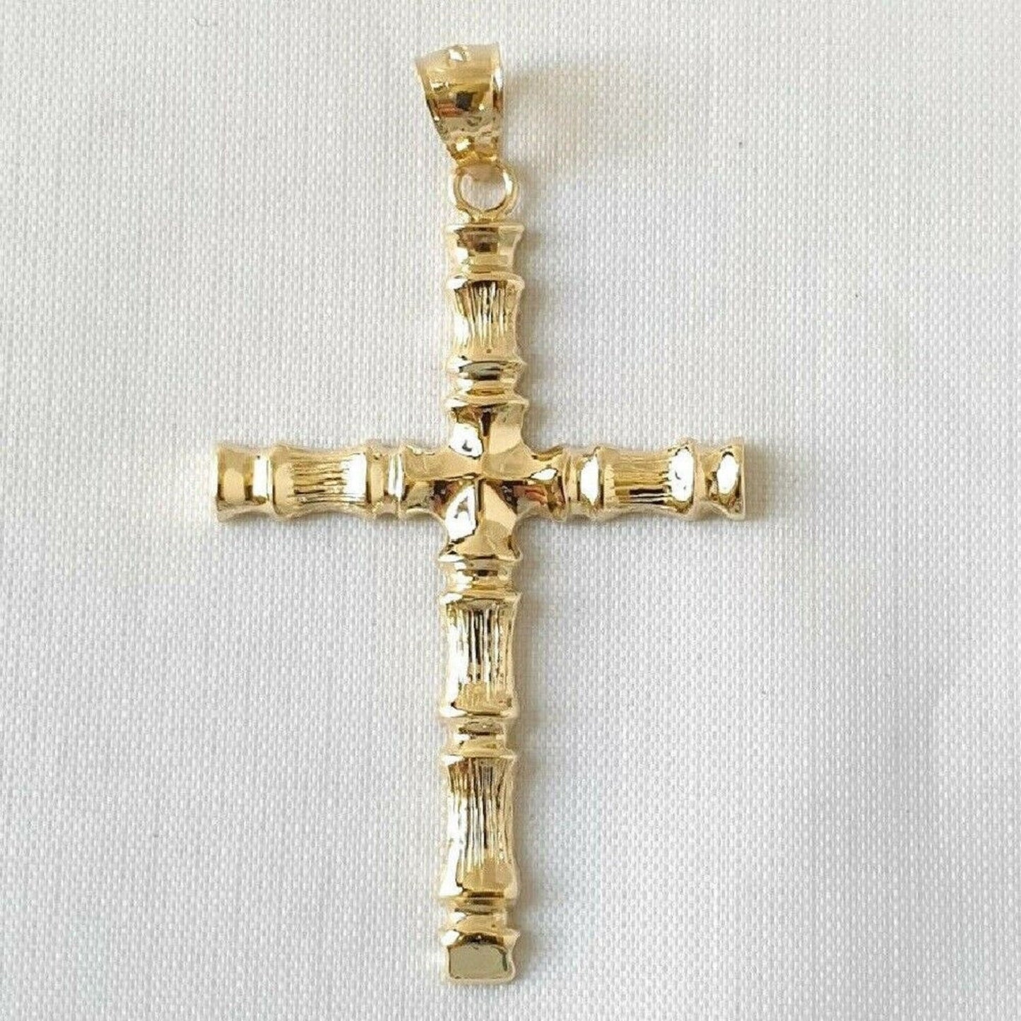 14K Yellow Gold Cross Large Pendant