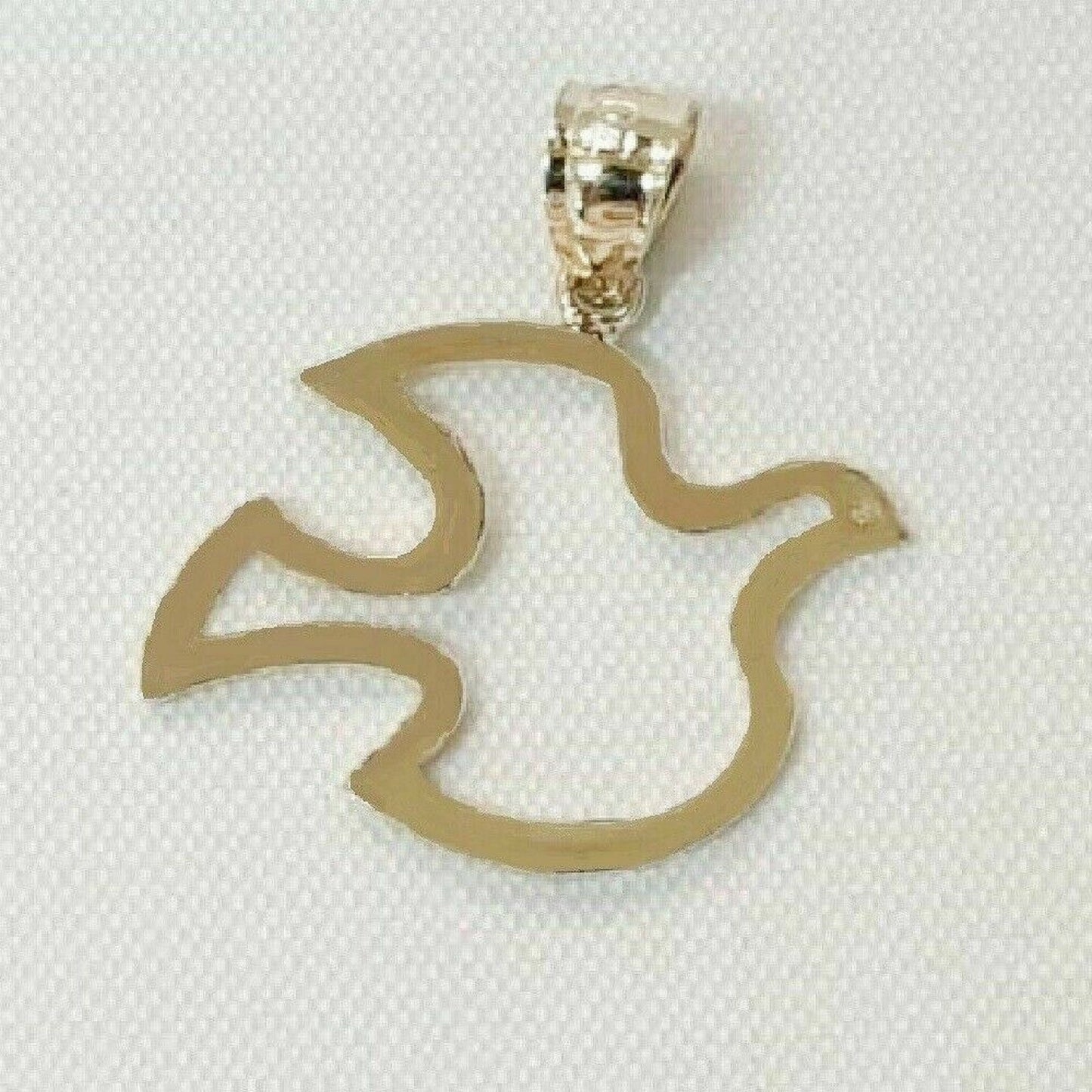 14K Yellow Gold Dove, Holy Spirit Dove Pendant